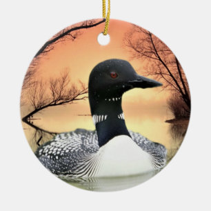 Loon Reflections Keramik Ornament