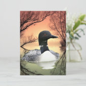 Loon Reflections Save The Date (Stehend Vorderseite)