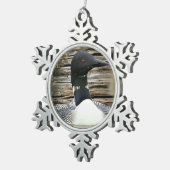 Loon Schneeflocken Zinn-Ornament (Rechts)