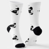 Loon Schwimmvogel Kunst Thunder_Cove Socken (Gewinkelt)