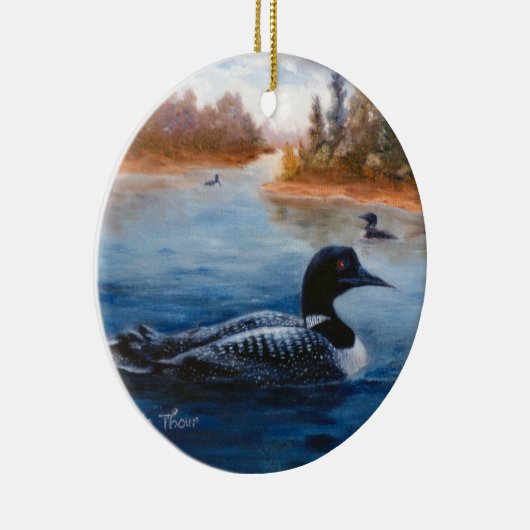 Loon See-Verzierung Keramik Ornament (Rechts)