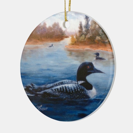 Loon See-Verzierung Keramik Ornament (Links)