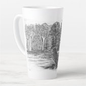 Loon Spread seine Flügel Latte Tasse (Linke Ecke)