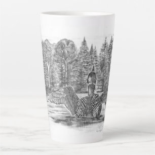Loon Spread seine Flügel Latte Tasse