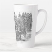 Loon Spread seine Flügel Latte Tasse (Rechts)