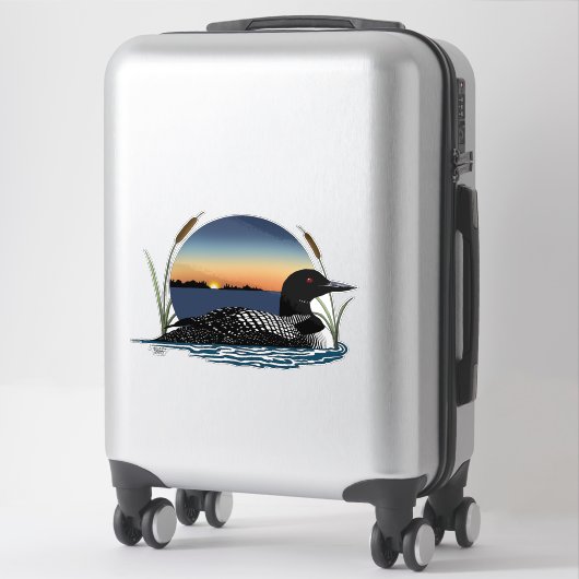 Loon Sunset Blue Aufkleber (Koffer)
