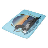 Loon Sunset Blue Badematte (Schrägansicht)