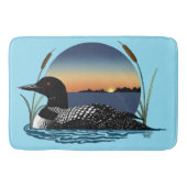 Loon Sunset Blue Badematte (Vorderseite)