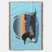 Loon Sunset Blue Decke (Vorderseite Vertikal)