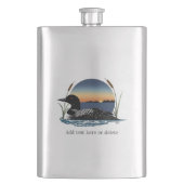 Loon Sunset Blue Flachmann (Vorderseite)