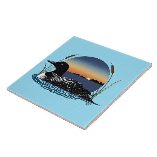 Loon Sunset Blue Fliese (Seite)