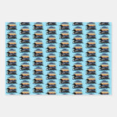 Loon Sunset Blue Geschenkpapier Set (Vorderseite)