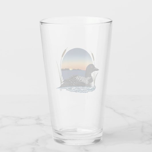 Loon Sunset Blue Glas (Rückseite)