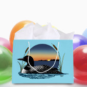 Loon Sunset Blue Große Geschenktüte