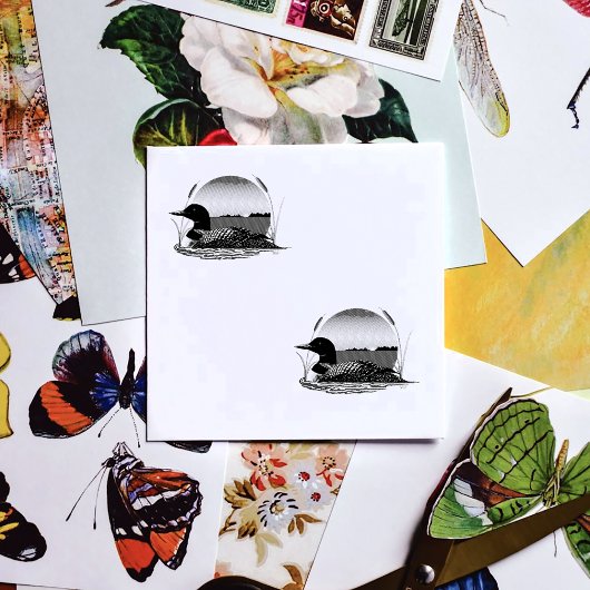 Loon Sunset Blue Gummistempel