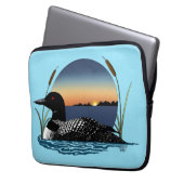 Loon Sunset Blue Laptopschutzhülle (Vorderseite Links)