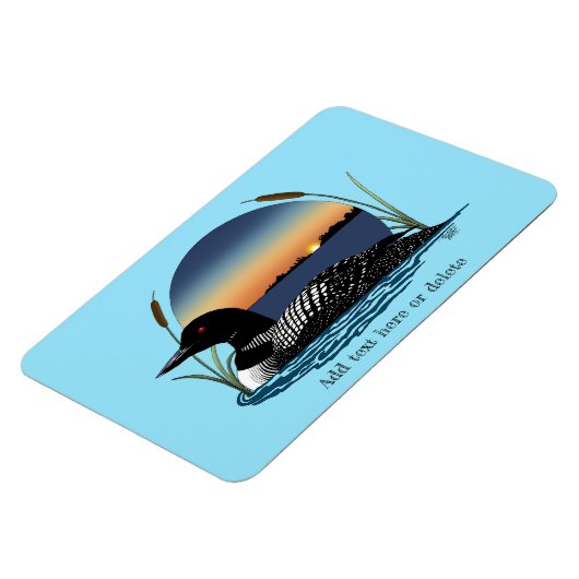 Loon Sunset Blue Magnet (Linke Seite)