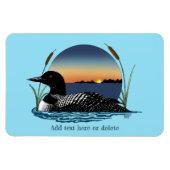 Loon Sunset Blue Magnet (Horizontal)