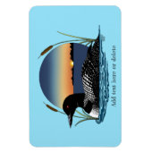 Loon Sunset Blue Magnet (Vertikal)