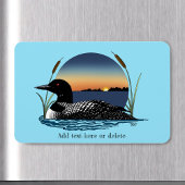 Loon Sunset Blue Magnet
