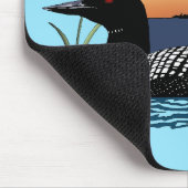 Loon Sunset Blue Mousepad (Ecke)