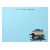 Loon Sunset Blue Notizblock (Vorderseite)