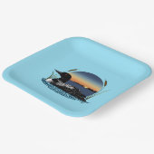 Loon Sunset Blue Pappteller (Gewinkelt)