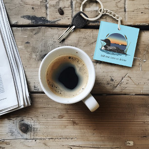 Loon Sunset Blue Schlüsselanhänger