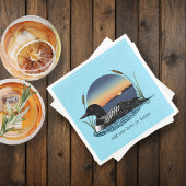 Loon Sunset Blue Serviette