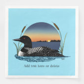 Loon Sunset Blue Serviette (Vorderseite)