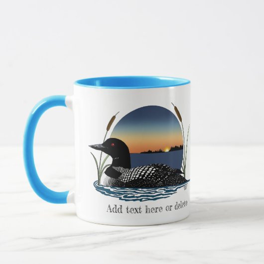 Loon Sunset Blue Tasse (Links)