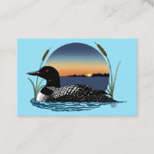 Loon Sunset Blue Visitenkarte (Vorderseite)