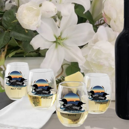 Loon Sunset Blue Weinglas Ohne Stiel
