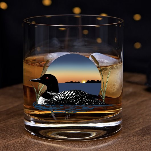 Loon Sunset Blue Whiskyglas