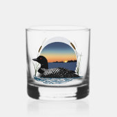 Loon Sunset Blue Whiskyglas (Rückseite)