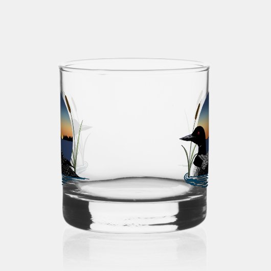 Loon Sunset Blue Whiskyglas (Links)