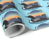 Loon Sunset Geschenkpapier (Rolleneckpunkt)