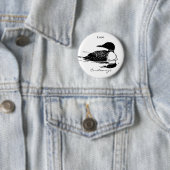 Loon Swimming Bird Art Thunder_Cove Button (Beispiel)