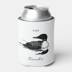 Loon Swimming Bird Art Thunder_Cove Can Cooler Dosenkühler