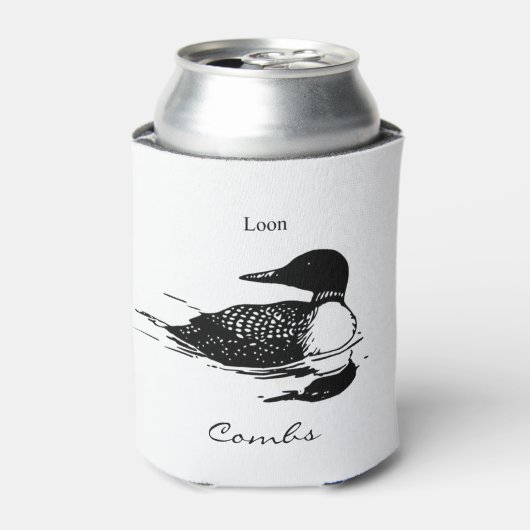 Loon Swimming Bird Art Thunder_Cove Can Cooler Dosenkühler (Kanne Vorderseite)