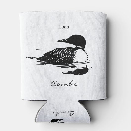 Loon Swimming Bird Art Thunder_Cove Can Cooler Dosenkühler (Rückseite)