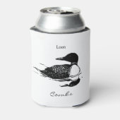 Loon Swimming Bird Art Thunder_Cove Can Cooler Dosenkühler (Kanne Rückseite)
