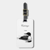 Loon Swimming Bird Art Thunder_Cove Gepäckanhänger (Vorderseite vertikal)