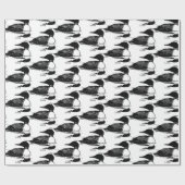 Loon Swimming Bird Art Thunder_Cove Geschenkpapier (Flach)