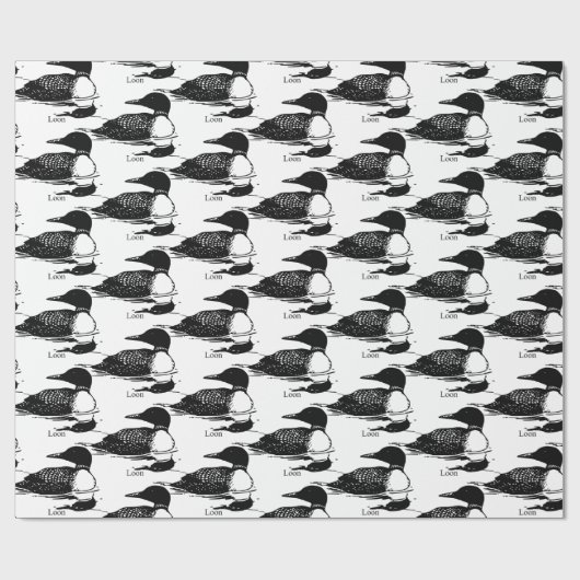 Loon Swimming Bird Art Thunder_Cove Geschenkpapier (Flach)