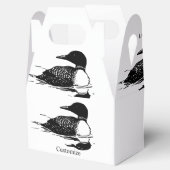 Loon Swimming Bird Art Thunder_Cove Geschenkschachtel (Geöffnet)