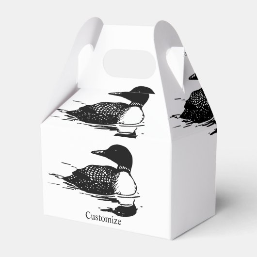 Loon Swimming Bird Art Thunder_Cove Geschenkschachtel (Vorderseite)