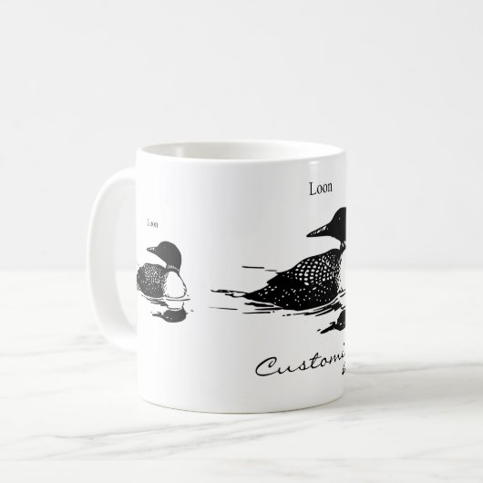 Loon Swimming Bird Art Thunder_Cove Kaffeetasse (Vorderseite Links)