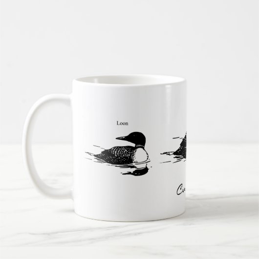 Loon Swimming Bird Art Thunder_Cove Kaffeetasse (Links)