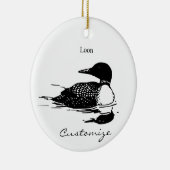 Loon Swimming Bird Art Thunder_Cove Keramik Ornament (Rechts)